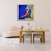 Tango-dansers - handschildering  poster