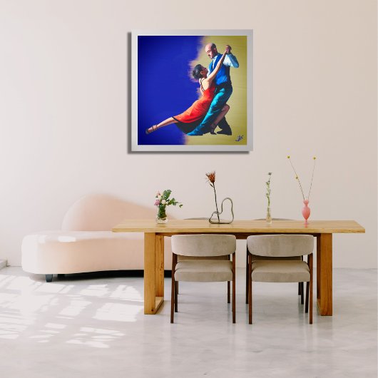 Tango-dansers - handschildering poster