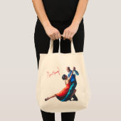 Tango-dansers - handschildering tote bag (Voorkant (product))