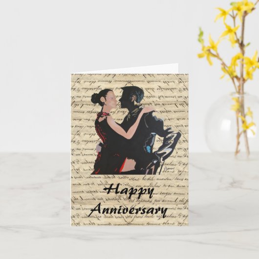 Tango-dansers Kaart (Gele Bloem)