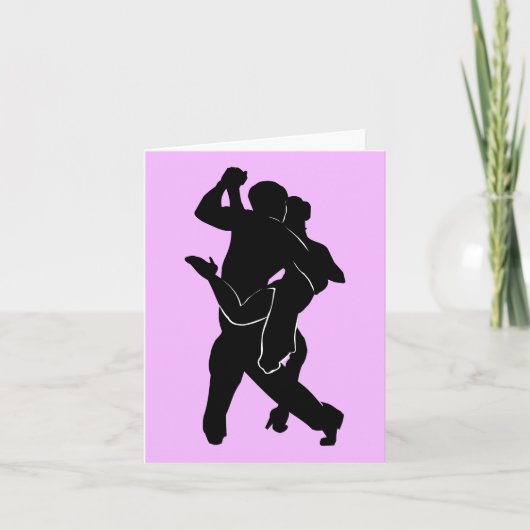 Tango Dansers Kaart Persoonlijke Aangepaste Tekst (Voorkant)