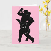 Tango Dansers Kaart Voeg Uw Speciale Tekst Toe (Gele Bloem)