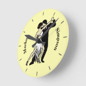 Tango dansers met  stijl ronde klok (Hoek)