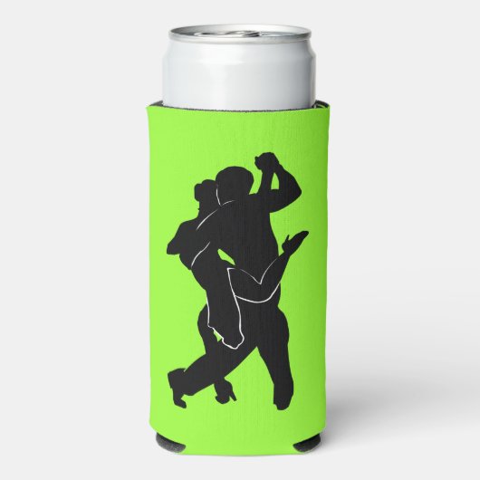 Tango Dansers neon Groene Koelbox Kies Kleuren Seltzer Blikjeskoeler (Seltzer Achterkant)