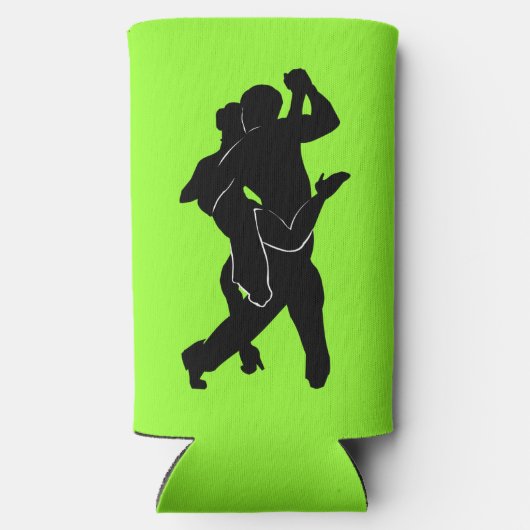 Tango Dansers neon Groene Koelbox Kies Kleuren Seltzer Blikjeskoeler (Achterkant)