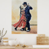 Tango Dansers Olie Schilderij Poster (Keuken)