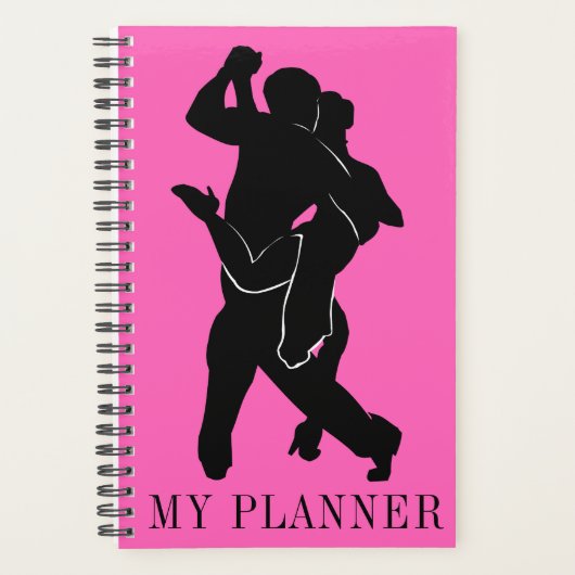 Tango Dansers Planner Roze of Kies Kleur (Voorkant)