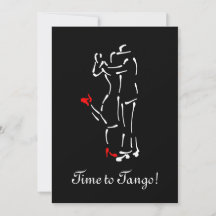 Tango-dansers (Rode schoenen) met  tekst