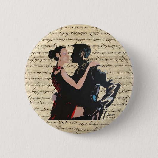 Tango-dansers Ronde Button 5,7 Cm (Voorkant)