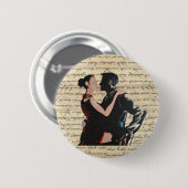 Tango-dansers Ronde Button 5,7 Cm (Voorkant /achterkant)