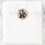 Tango-dansers Ronde Sticker (Tas)