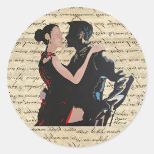 Tango-dansers Ronde Sticker