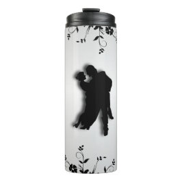 Tango Dansers Silhouet 1 Zilver Thermosbeker