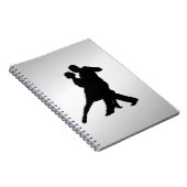 Tango Dansers Silhouette 2 Zilver Notitieboek (Rechterzijde)