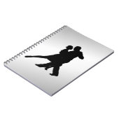 Tango Dansers Silhouette 2 Zilver Notitieboek (Linkerzijde)