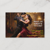 Tango Dansinstructrice Visitekaartje (Achterkant)