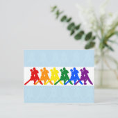 Tango danst koppelt regenboogkleuren briefkaart (Staand voorkant)