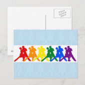 Tango danst koppelt regenboogkleuren briefkaart (Voorkant / Achterkant)