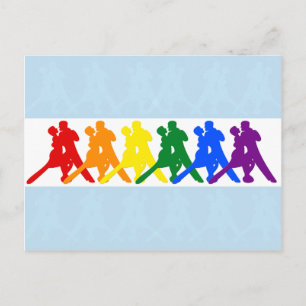 Tango danst koppelt regenboogkleuren briefkaart