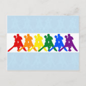 Tango danst koppelt regenboogkleuren briefkaart (Voorkant)