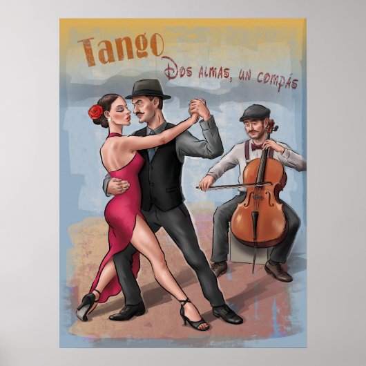 Tango – Dos almas, un compás. Dance Art Poster (Voorkant)