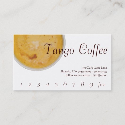 Tango Drink Punch / Loyalty Card (Voorkant)