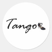 Tango exclusief ontwerp! ronde sticker (Voorkant)