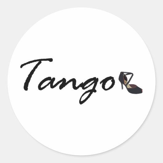 Tango exclusief ontwerp! ronde sticker (Voorkant)