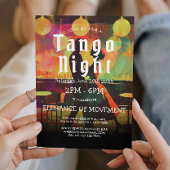 Tango feest en tango dansers uitnodiging