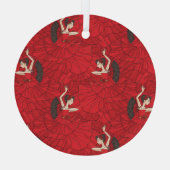  tango flamenco danspatroon glas ornament (Achterkant)