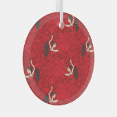  tango flamenco danspatroon glas ornament (Voorkant Rechts)