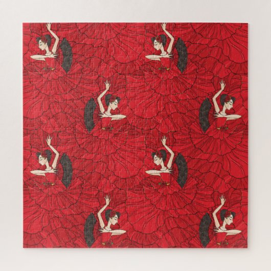 tango flamenco danspatroon legpuzzel (Verticaal)