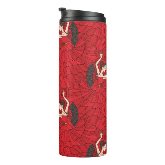  tango flamenco danspatroon thermosbeker (Geroteerd rechts)