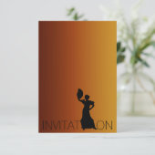 Tango Flamenco Latijn Dance Party Brown Ombre Kaart (Staand voorkant)