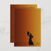 Tango Flamenco Latijn Dance Party Brown Ombre Kaart (Voorkant / Achterkant)