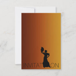 Tango Flamenco Latijn Dance Party Brown Ombre Kaart