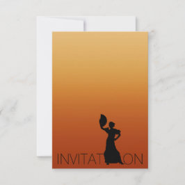 Tango Flamenco Latijn Dance Party Brown Ombre Kaart