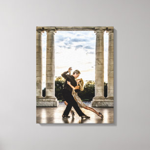 Tango in het park canvas afdruk