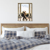 Tango in het park canvas afdruk (Insitu (Slaapkamer))