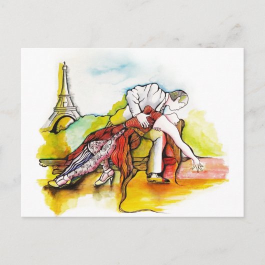 Tango in Parijs Briefkaart (Voorkant)