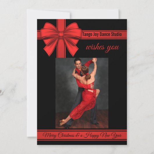 Tango Kerstmis Nieuwjaar Dans Party Uitnodiging (Voorkant)