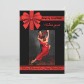 Tango Kerstmis Nieuwjaar Dans Party Uitnodiging (Staand voorkant)