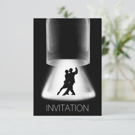 Tango Latijn Dance Modern Vip Uitnodiging (Staand voorkant)