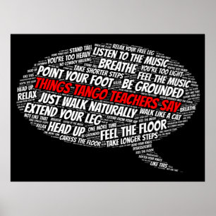 Tango-leraren zeggen Argentijnse Tango-kunst Poster