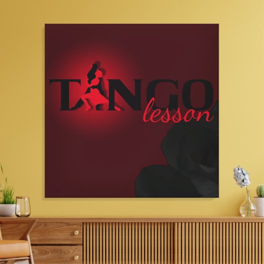 Tango Lesson - Gewikkeld Canvas Afdruk (Insitu (Woonkamer))