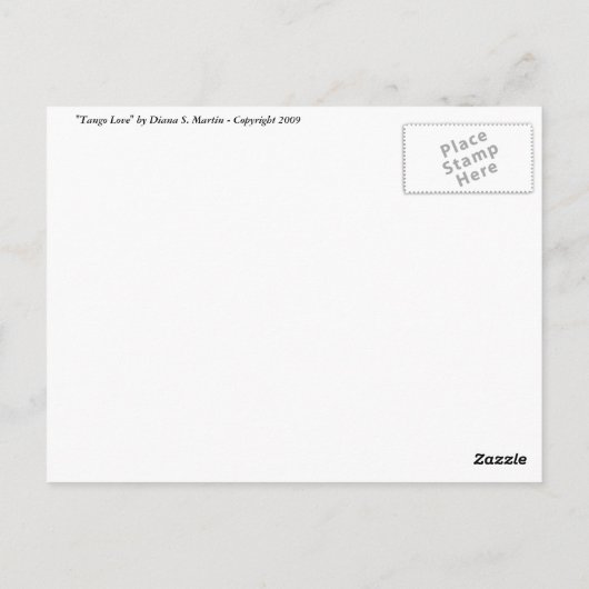 Tango Love Briefkaart (Achterkant)
