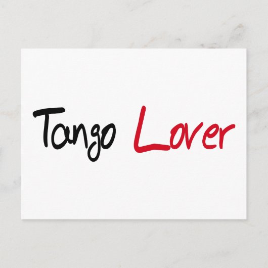 Tango Lover Products! Briefkaart (Voorkant)