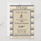 Tango Milonga Live optreden Magnetische Uitnodiging (Voorkant)