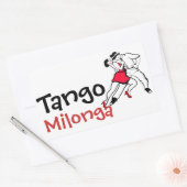 Tango Milonga Rechthoekige Sticker (Envelop)