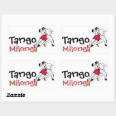 Tango Milonga Rechthoekige Sticker (Vel)